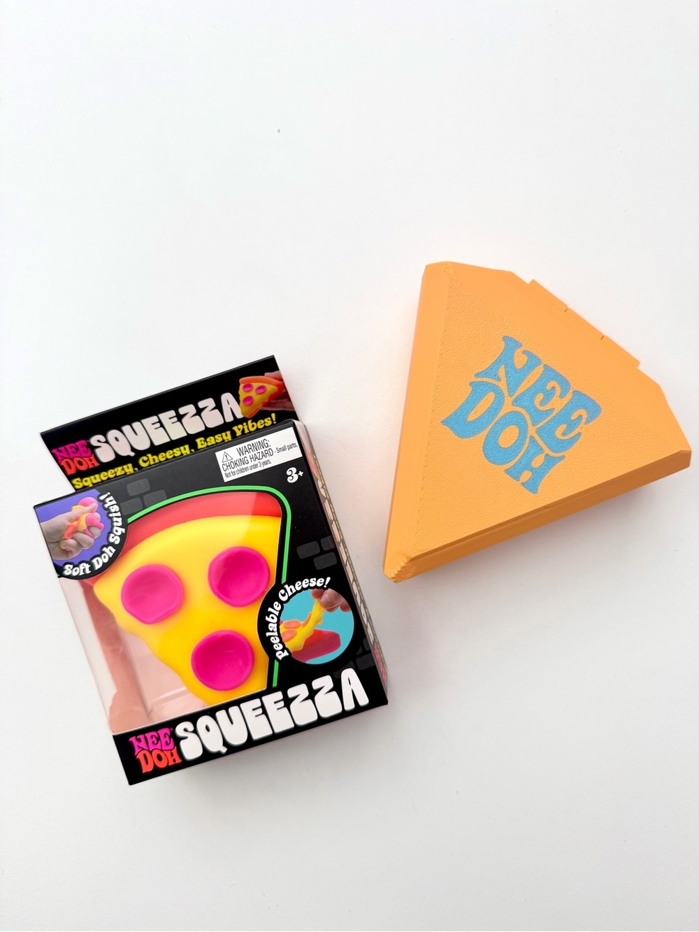 NeeDoh Squeeza Pizza and Glow in the Dark Case